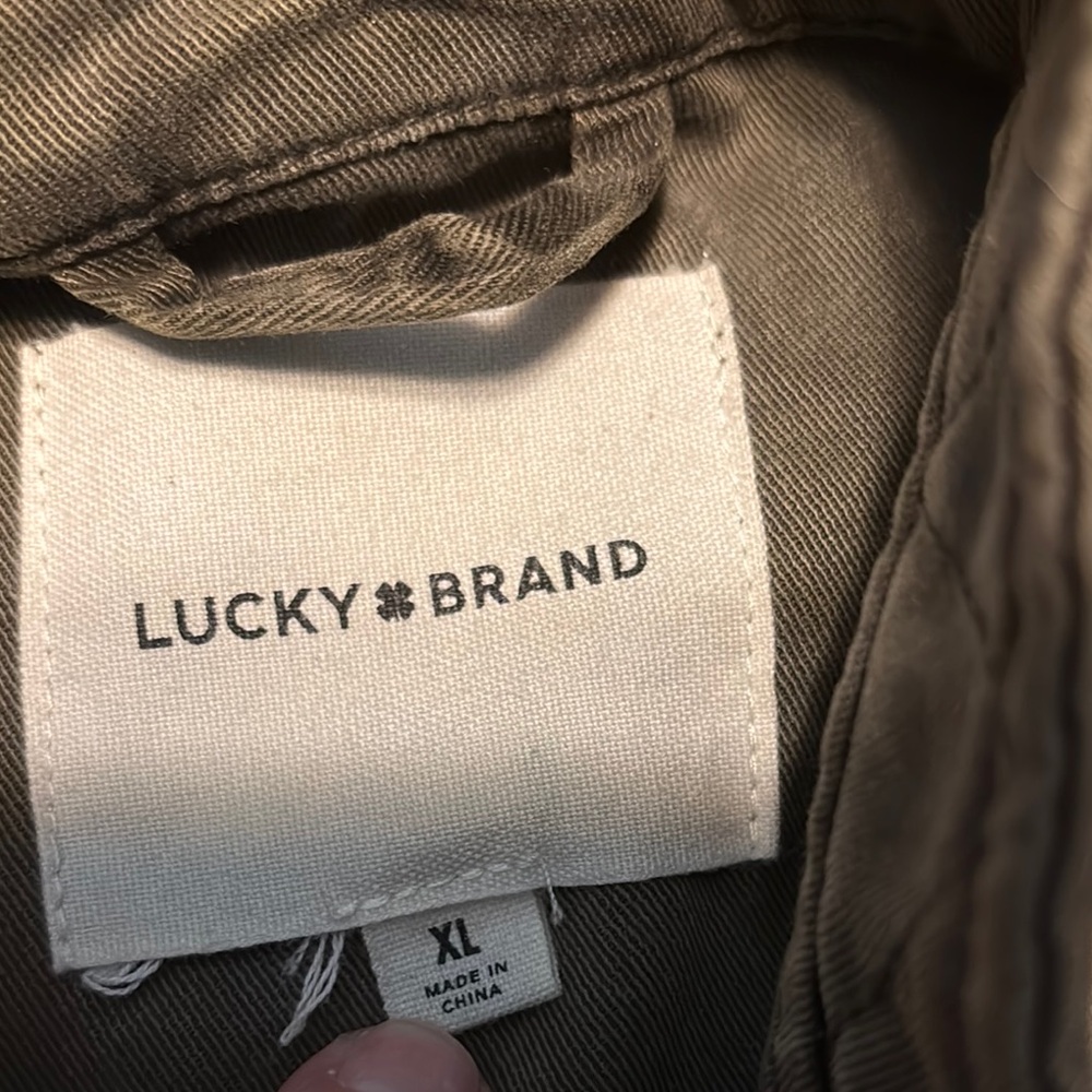 Lucky Brand Olive Night Utility distressed Jacket in XL - Picture 12 of 14